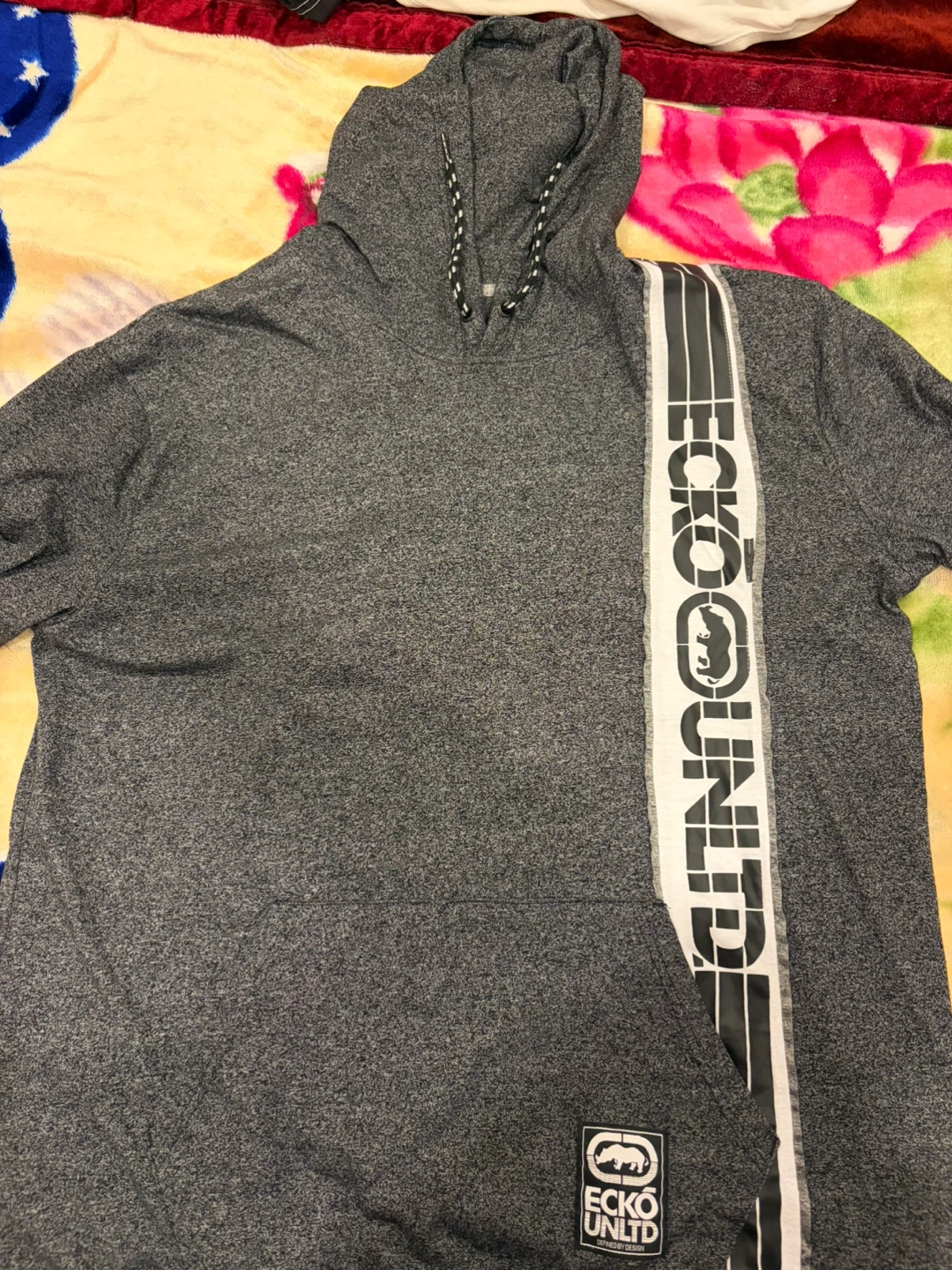 Ecko Unltd. Charcoal Grey Hoodie Short sleeve