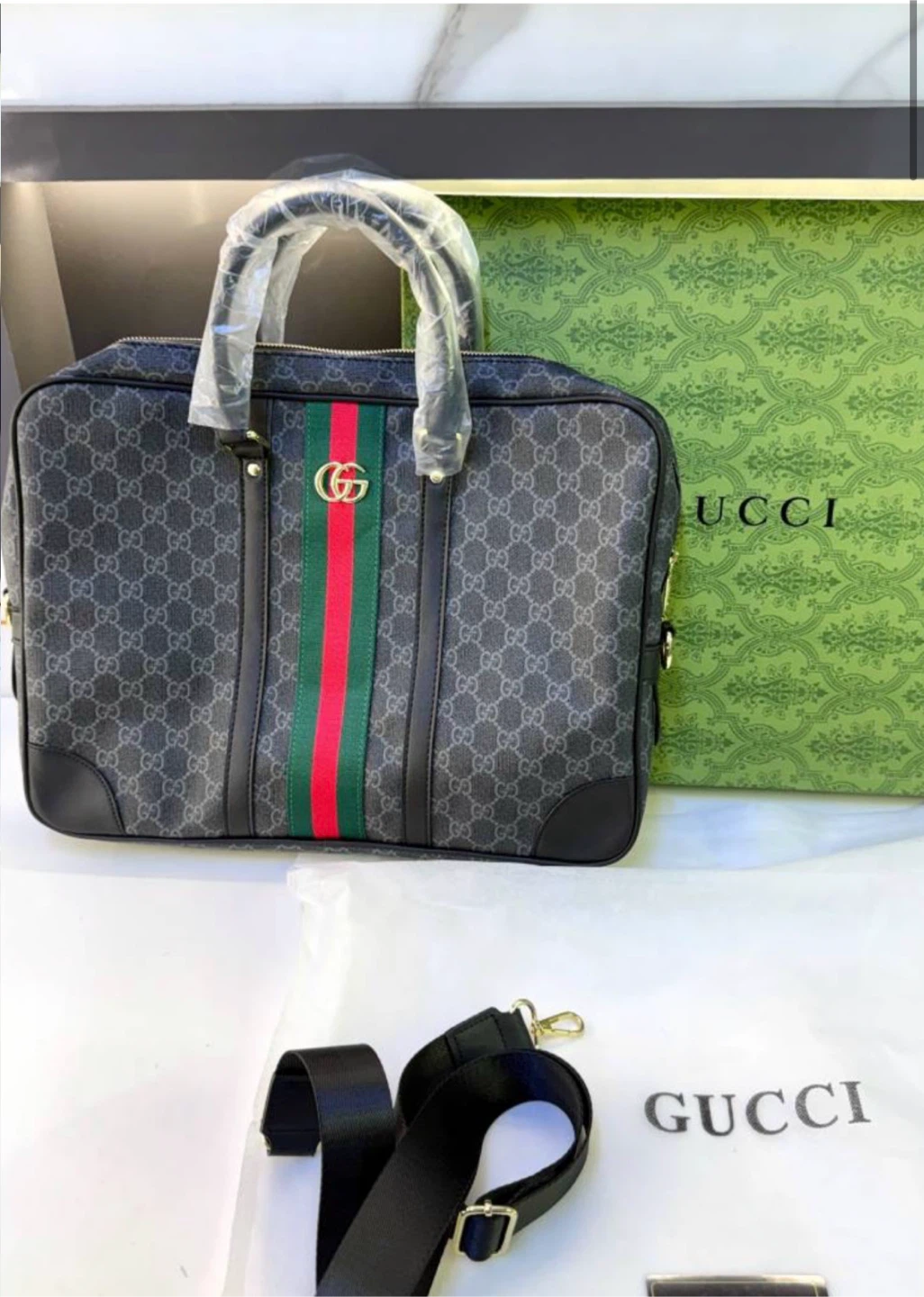 Gucci Monogram Messenger Bag