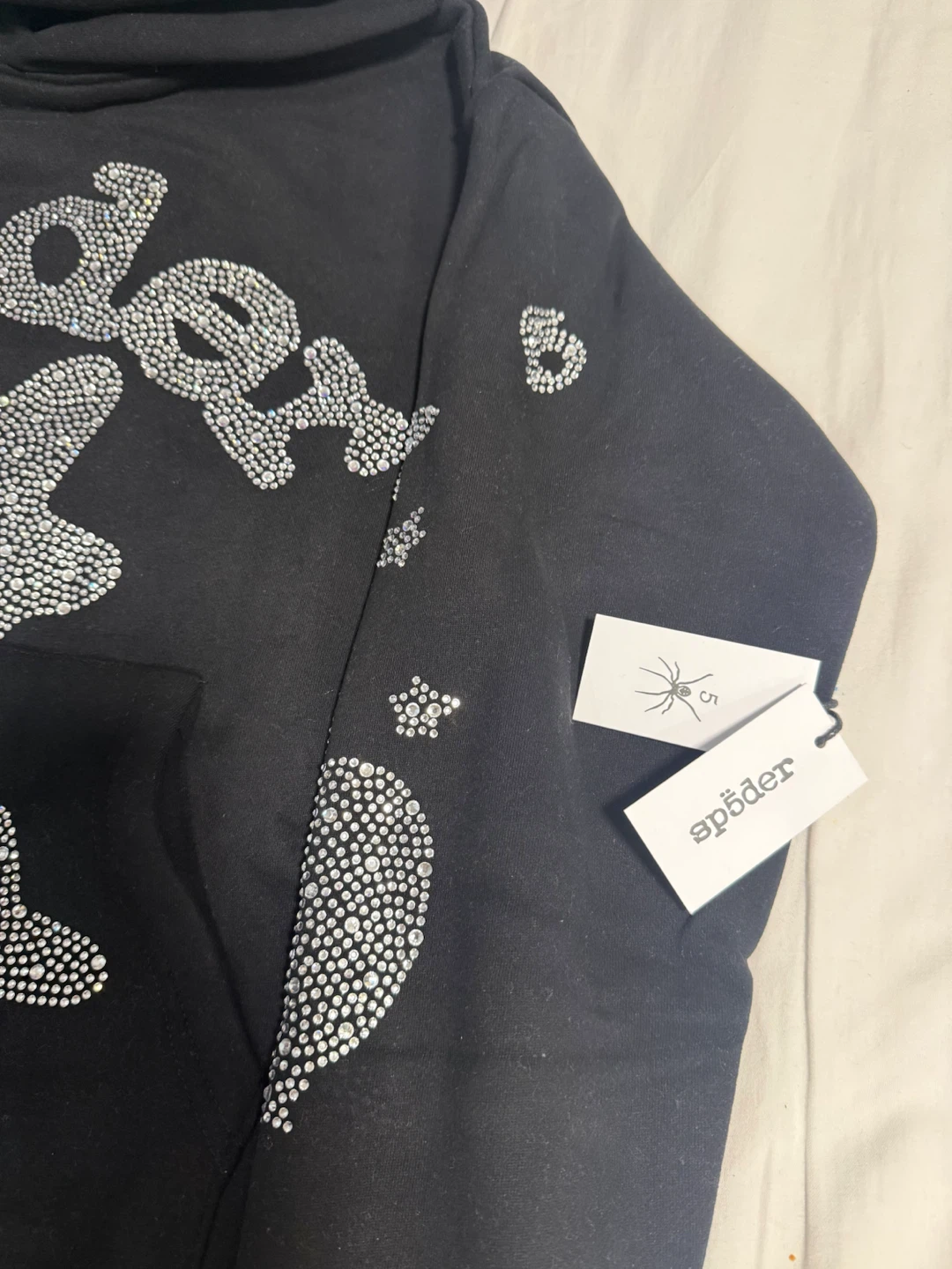 Sp5der Rhinestone Beluga Hoodie - photo 3