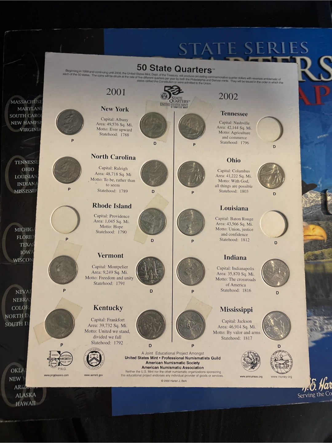 50 State Quarters Collection Board - photo 2