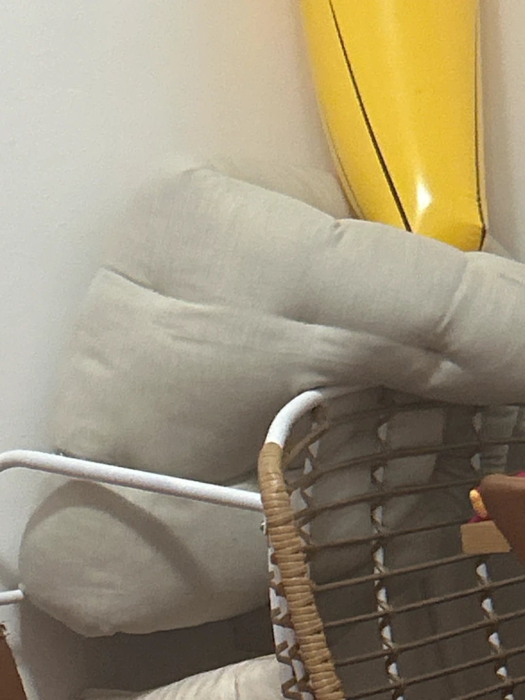 Beige Wicker Rocking Chair - photo 2