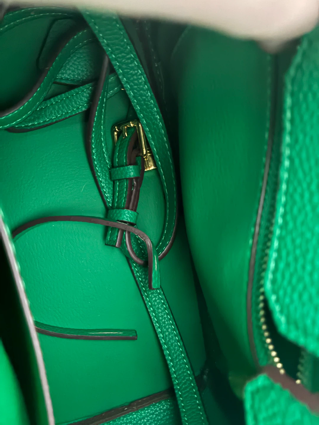 Green Faux Leather Tote Handbag - photo 2