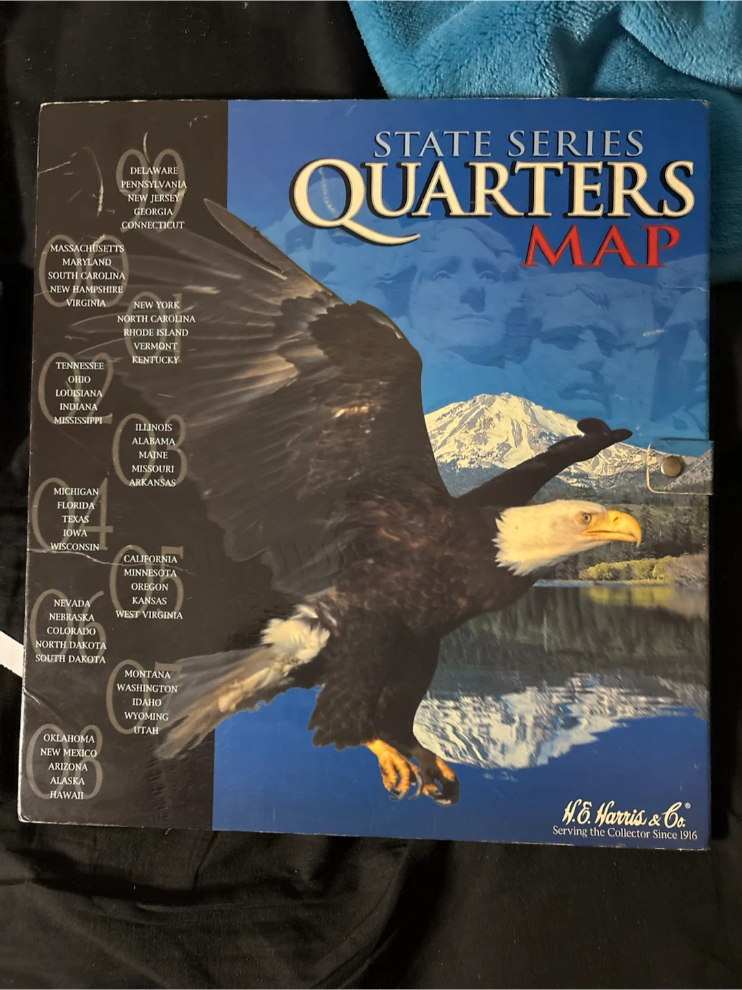 H.E. Harris & Co. State Series Quarters Map