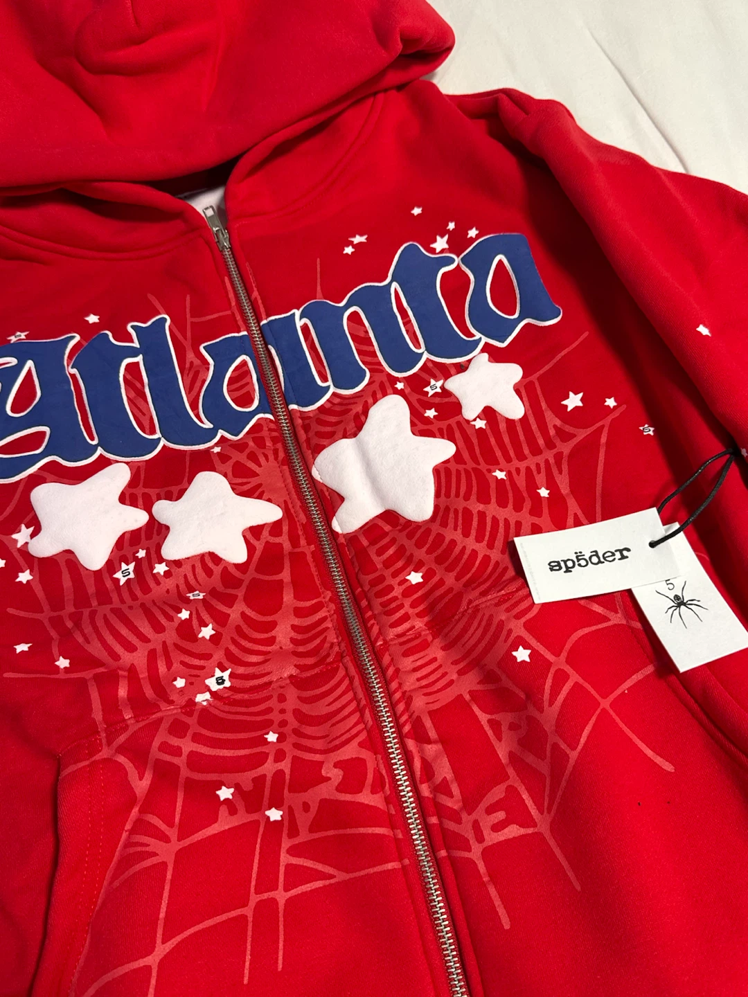SPIDER "Atlanta" Red Zip-Up Hoodie - photo 4