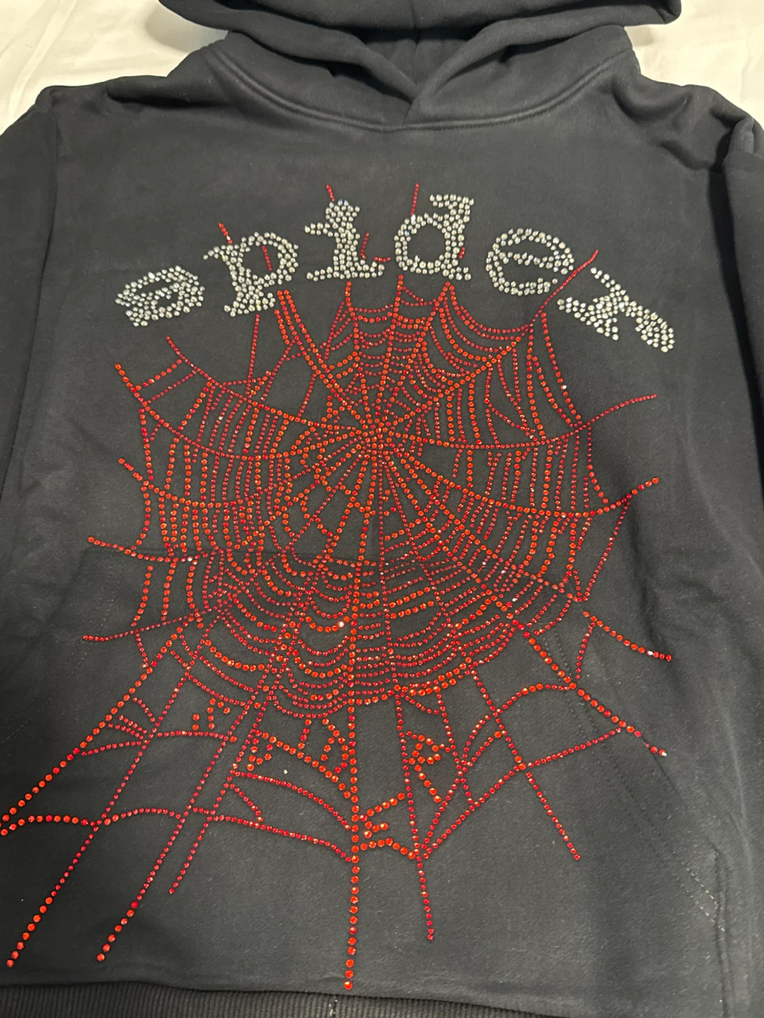 Sp5der Rhinestone Spiderweb Hoodie - photo 2