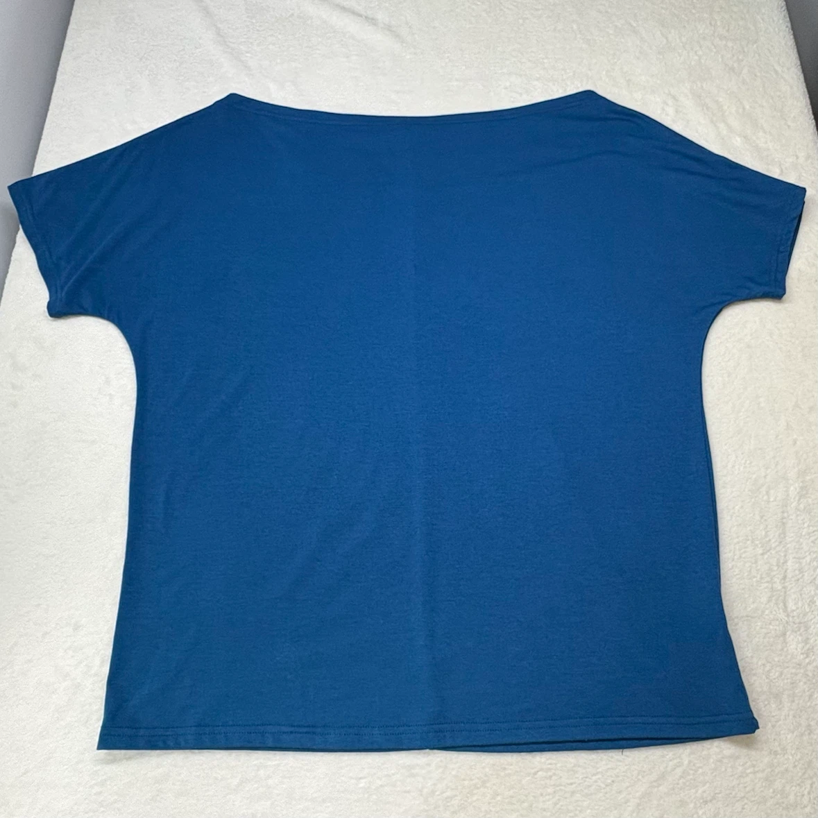 Enroyal Blue Dolman Sleeve Boat Neck Cowl Top Extra Large Blouse - photo 2