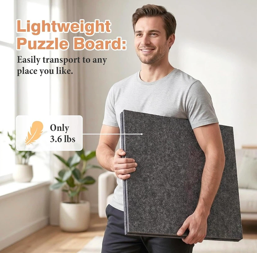 New Felt Tilting Jigsaw Puzzle Board with 2-in-1 Stand and Cover - photo 5