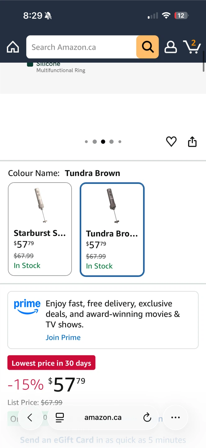 Brand New Outlin Electric Milk Frother - Tundra Brown - photo 2
