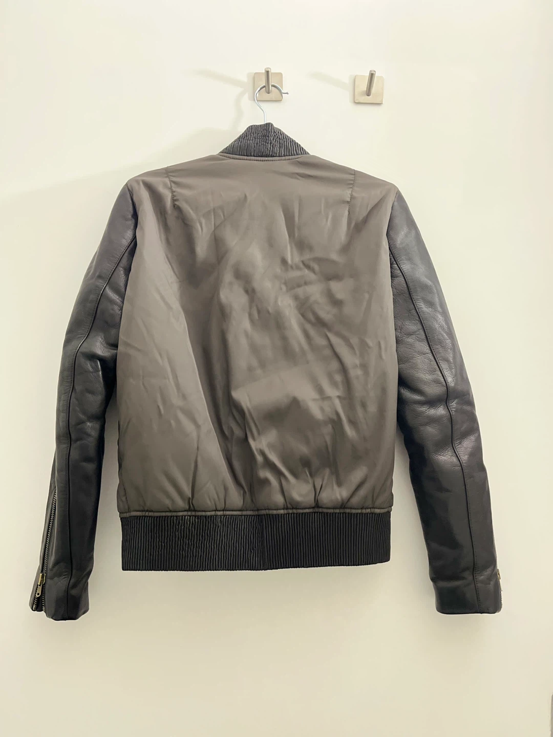 The Kooples Bomber Jacket with Leather Sleeves - photo 2