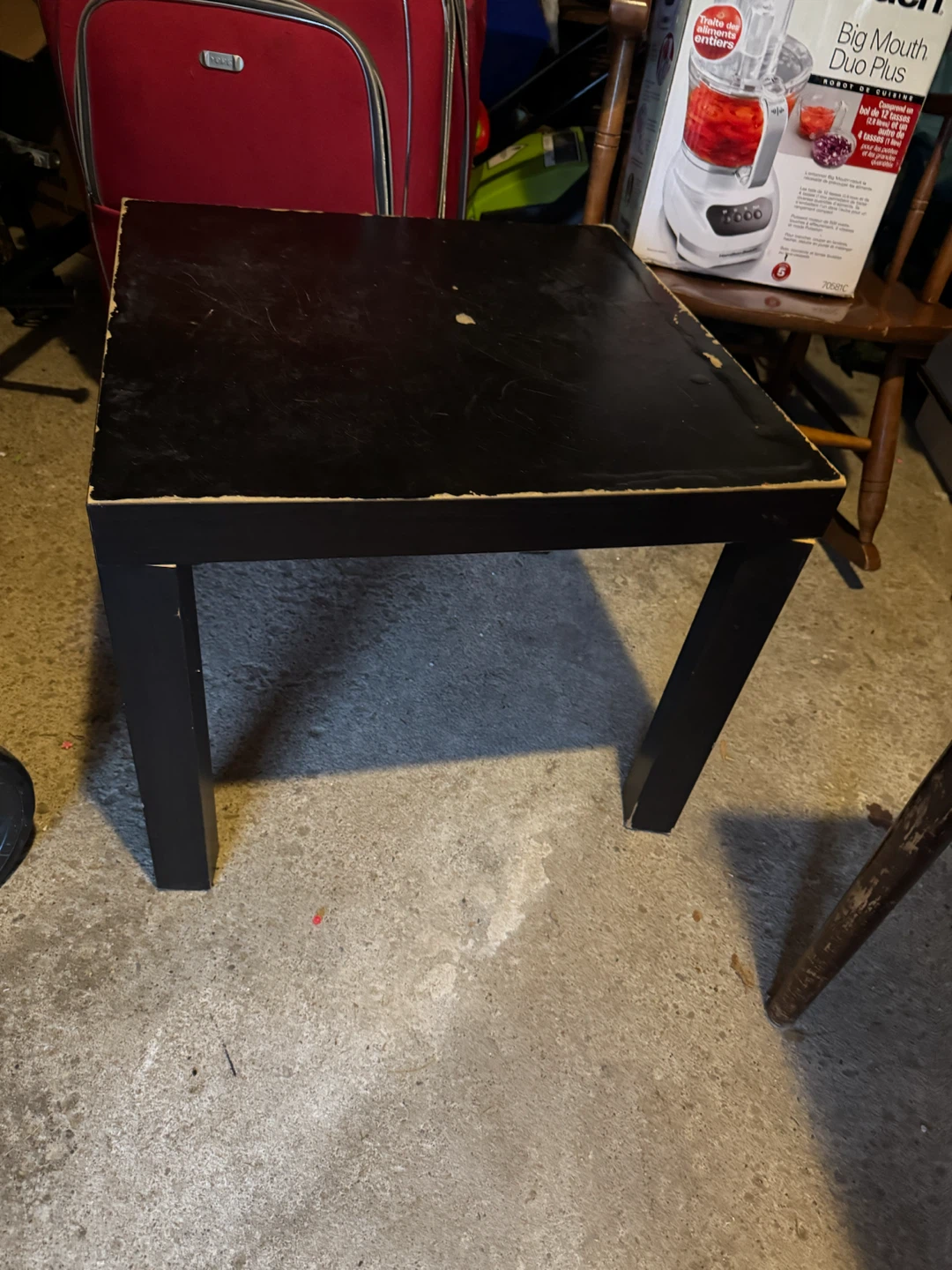 Black Square Side Table
