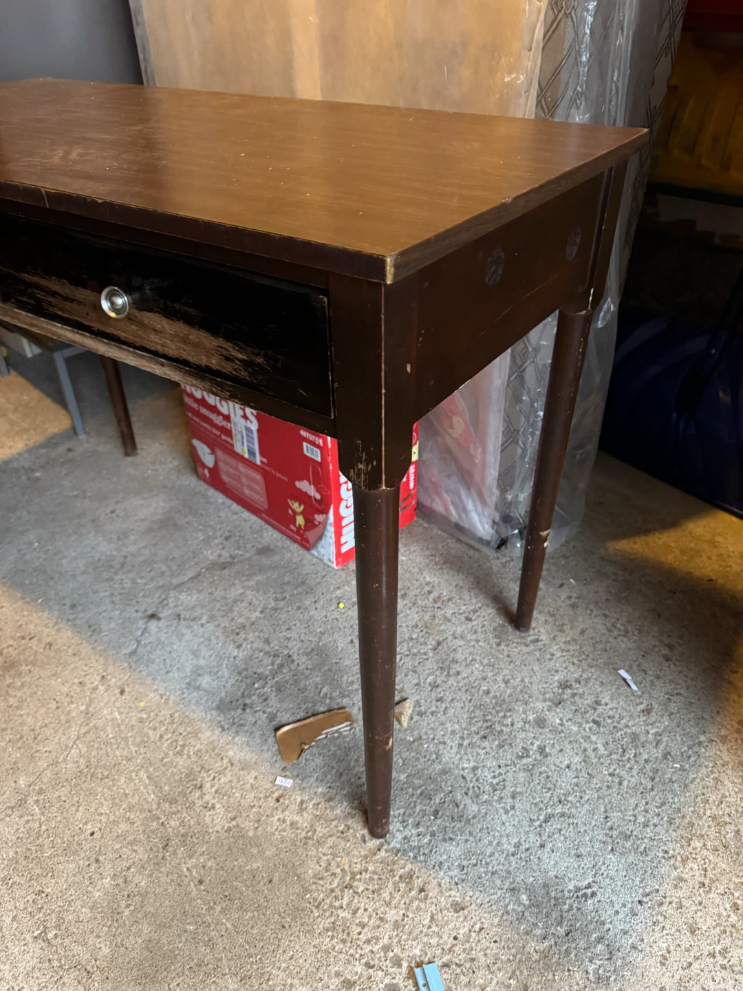 Small wooden desk with drawers