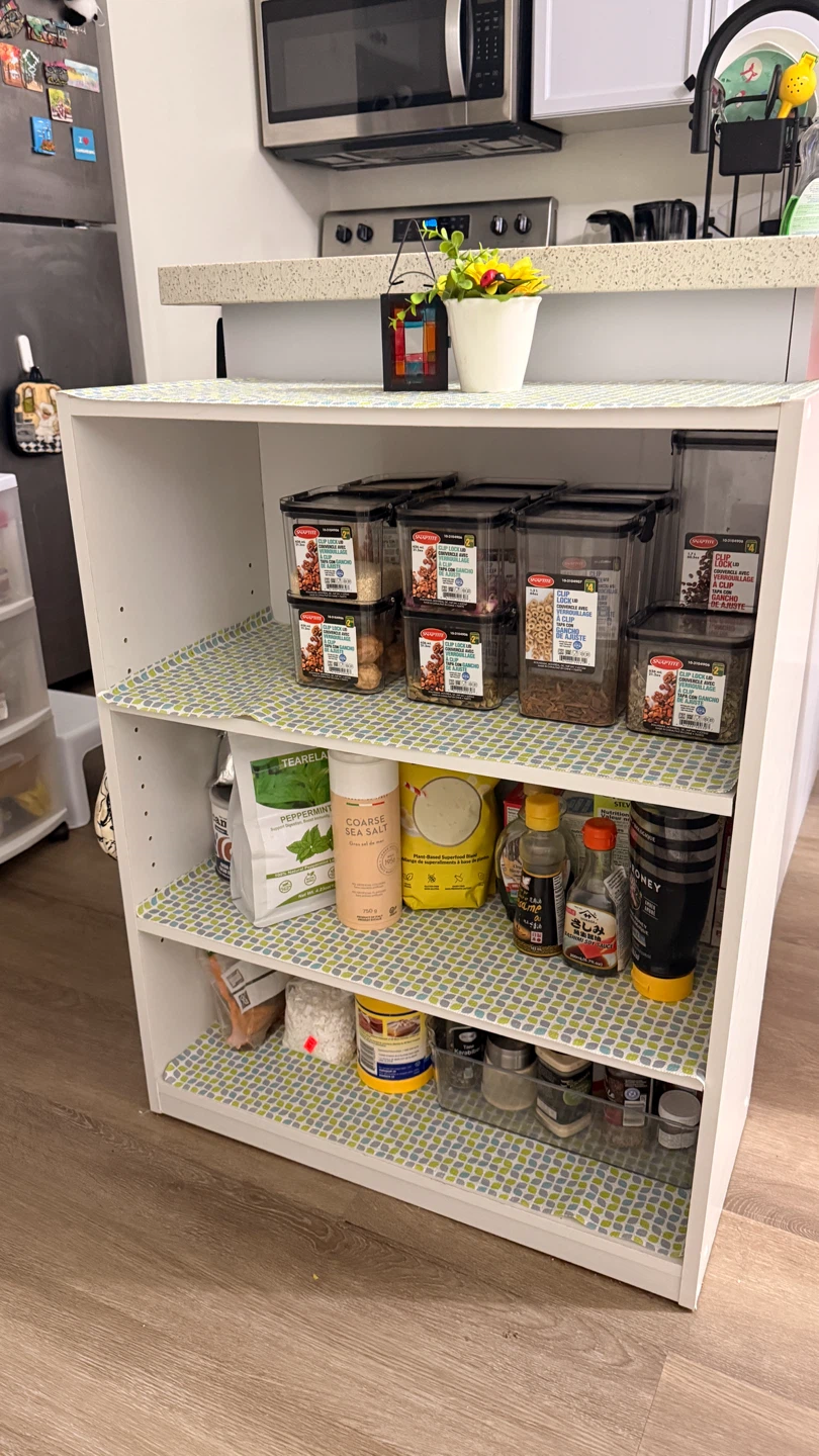 White Kitchen Island Shelf Unit