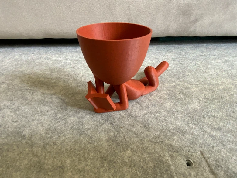 Orange 3D Printed plant pot - photo 2