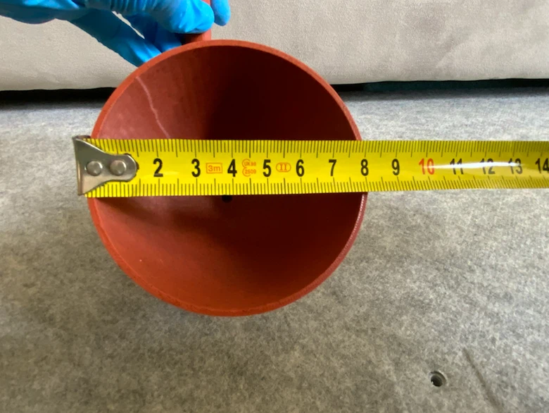 Orange 3D Printed plant pot - photo 5