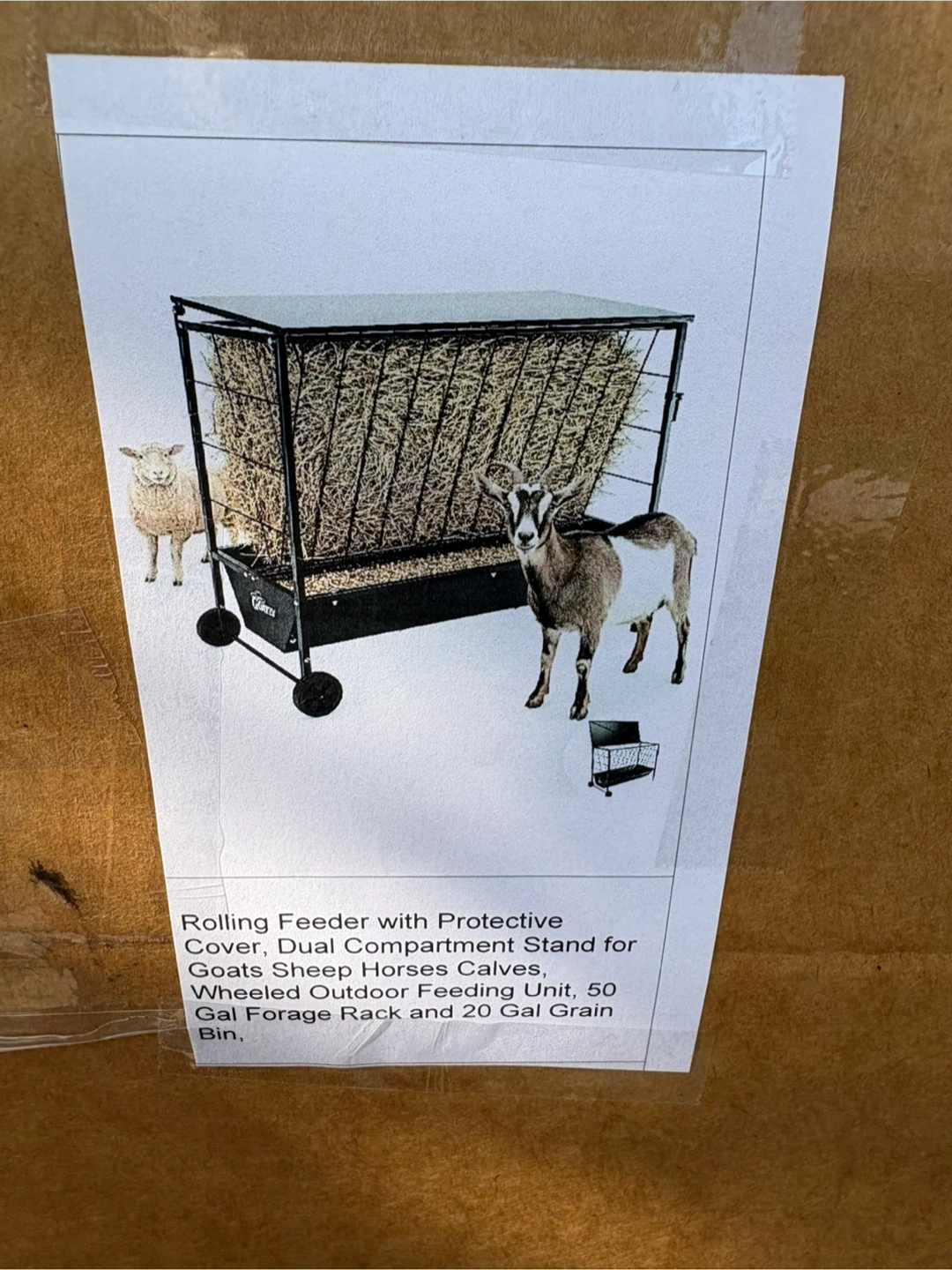 Goatzy Rolling Feeder with Protective Cover