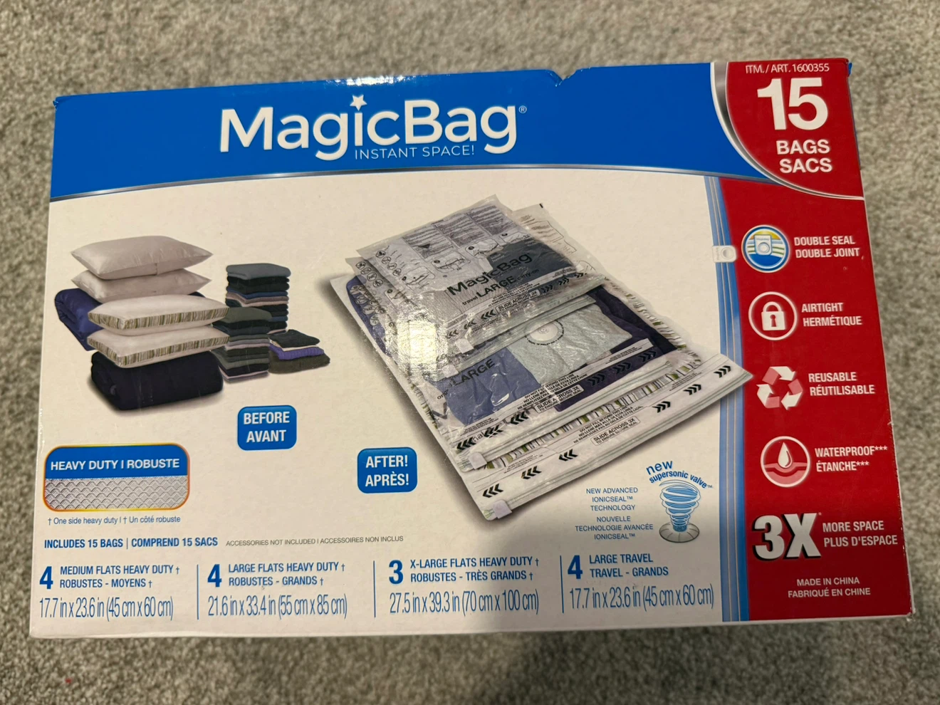 MagicBag Instant Space Compression Bags - 15 Pack