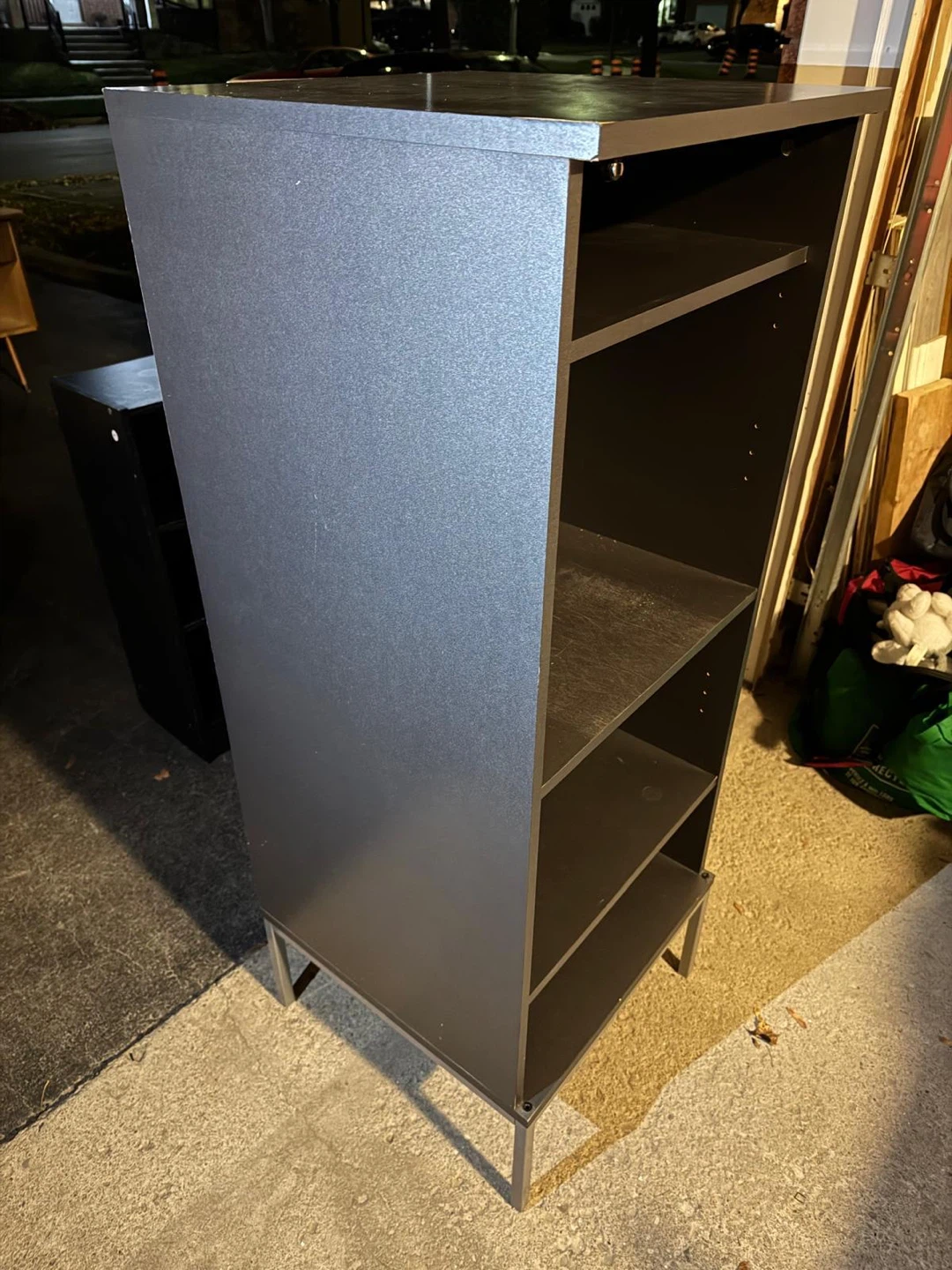 Black 4-Shelf Storage Unit
