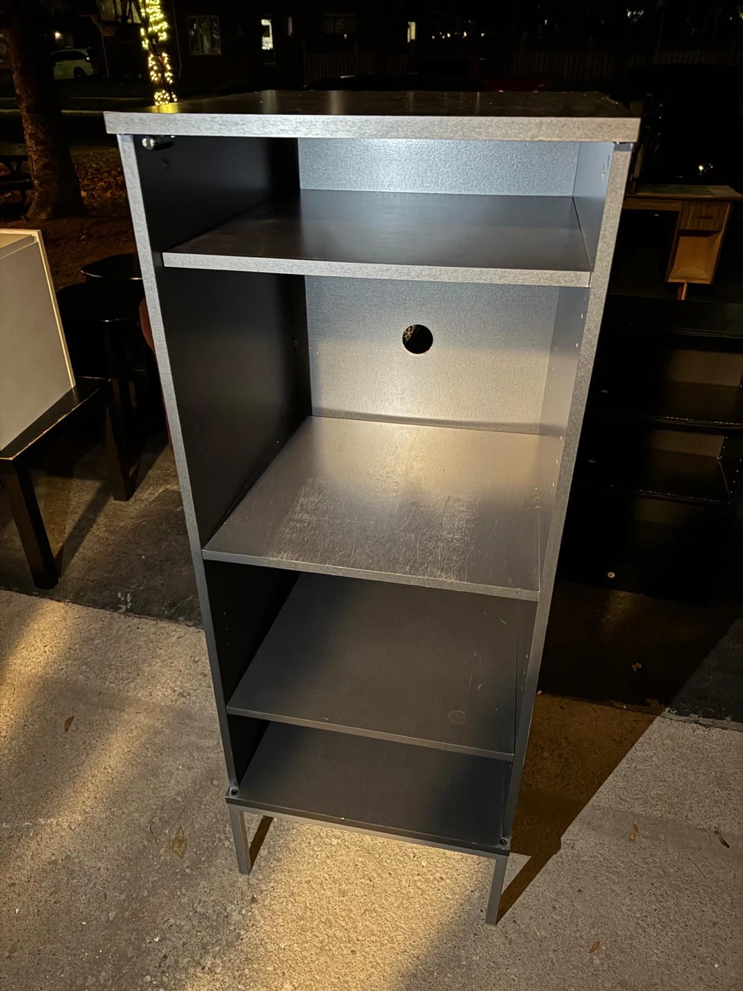 Black 4-Shelf Storage Unit - photo 3