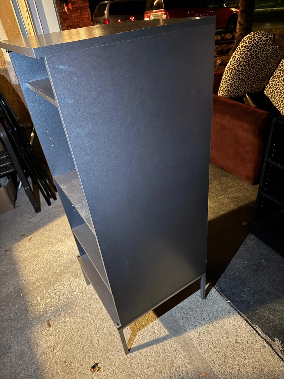 Black 4-Shelf Storage Unit - photo 4
