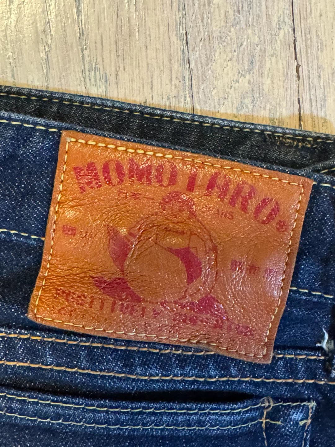 Japanese Momotaro Jeans Indigo Denim with Pink Stripes - photo 5