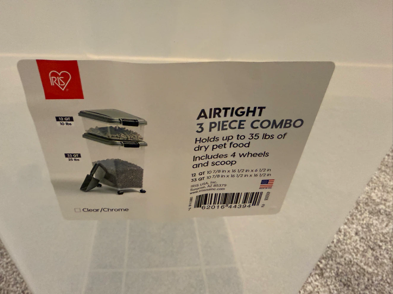 IRIS Airtight Pet Food Container 3 Piece Combo