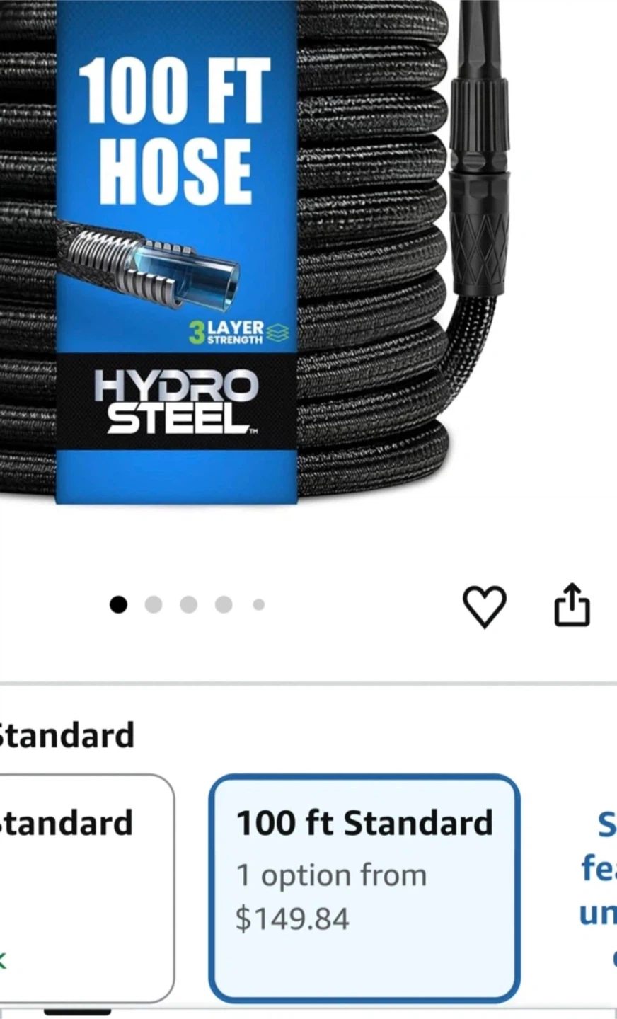HYDROSTEEL Heavy Duty Steel Garden Hose - 100 FT - photo 4