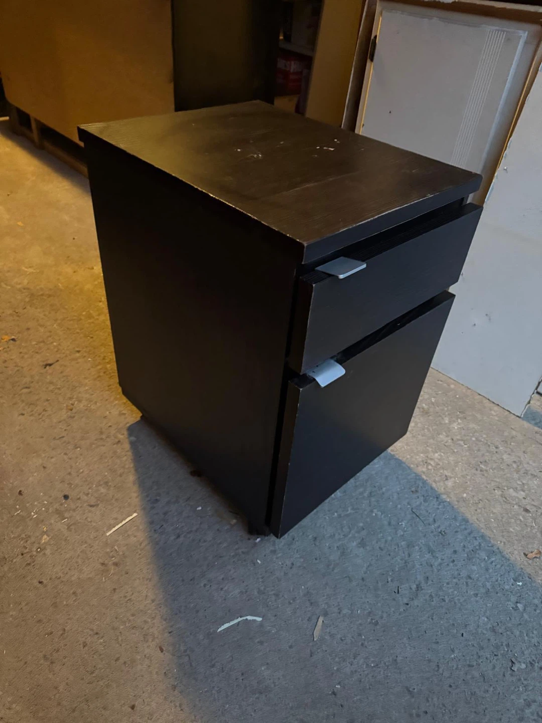 Black 2-Drawer Mobile Pedestal