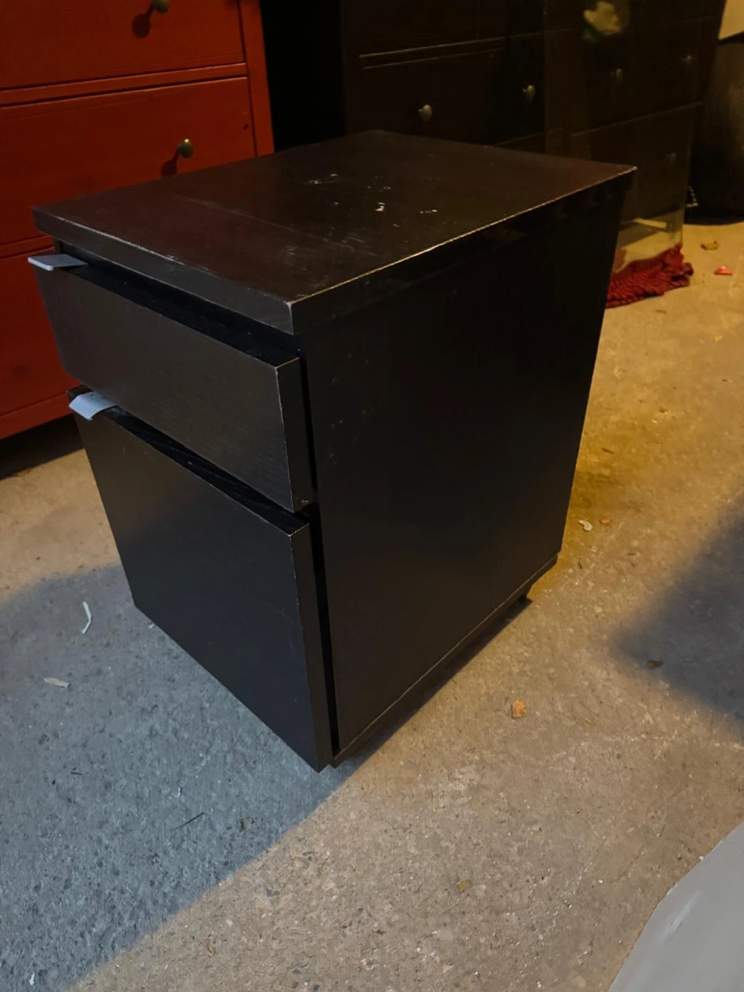 Black 2-Drawer Mobile Pedestal - photo 2