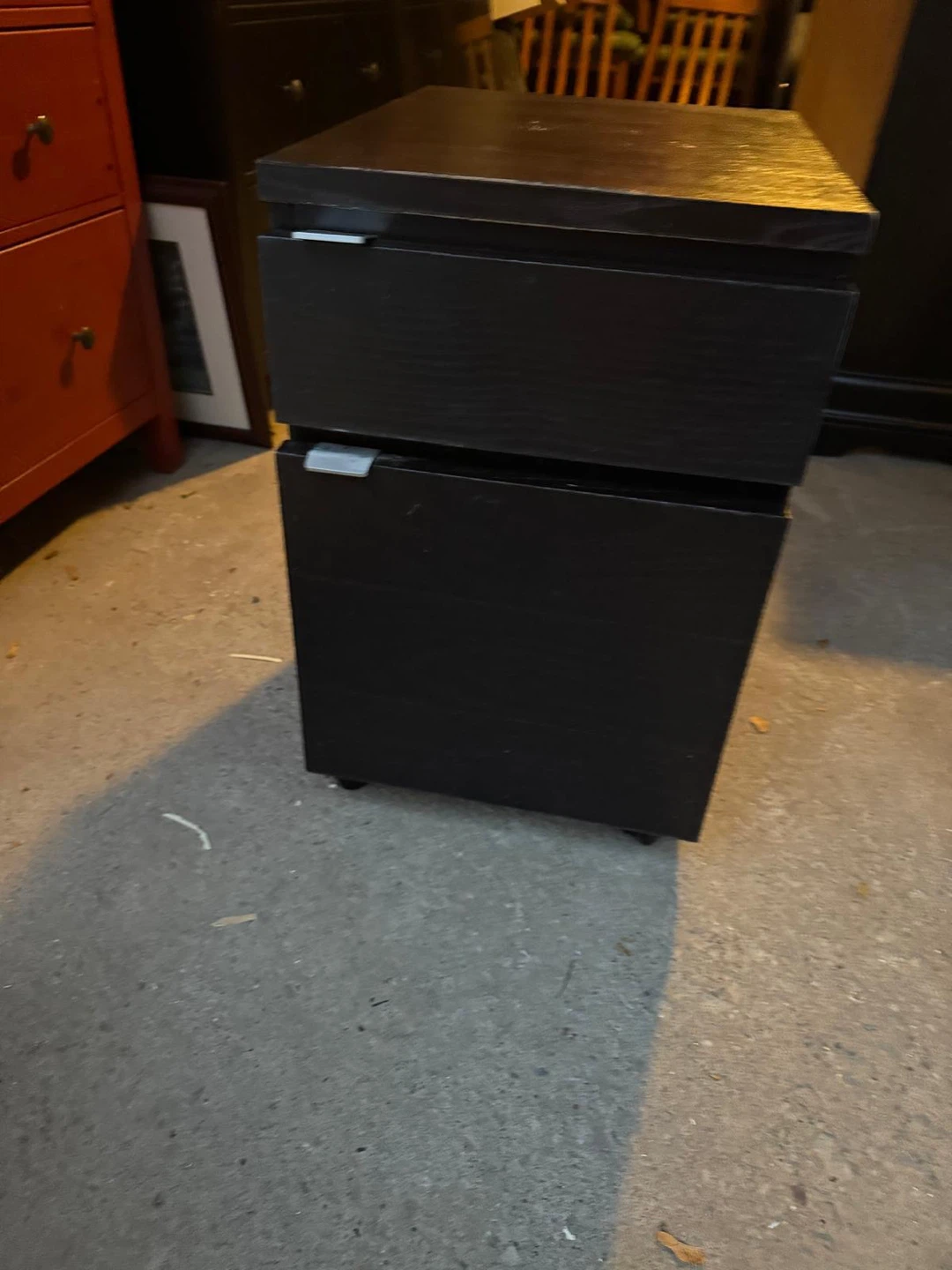 Black 2-Drawer Mobile Pedestal - photo 3