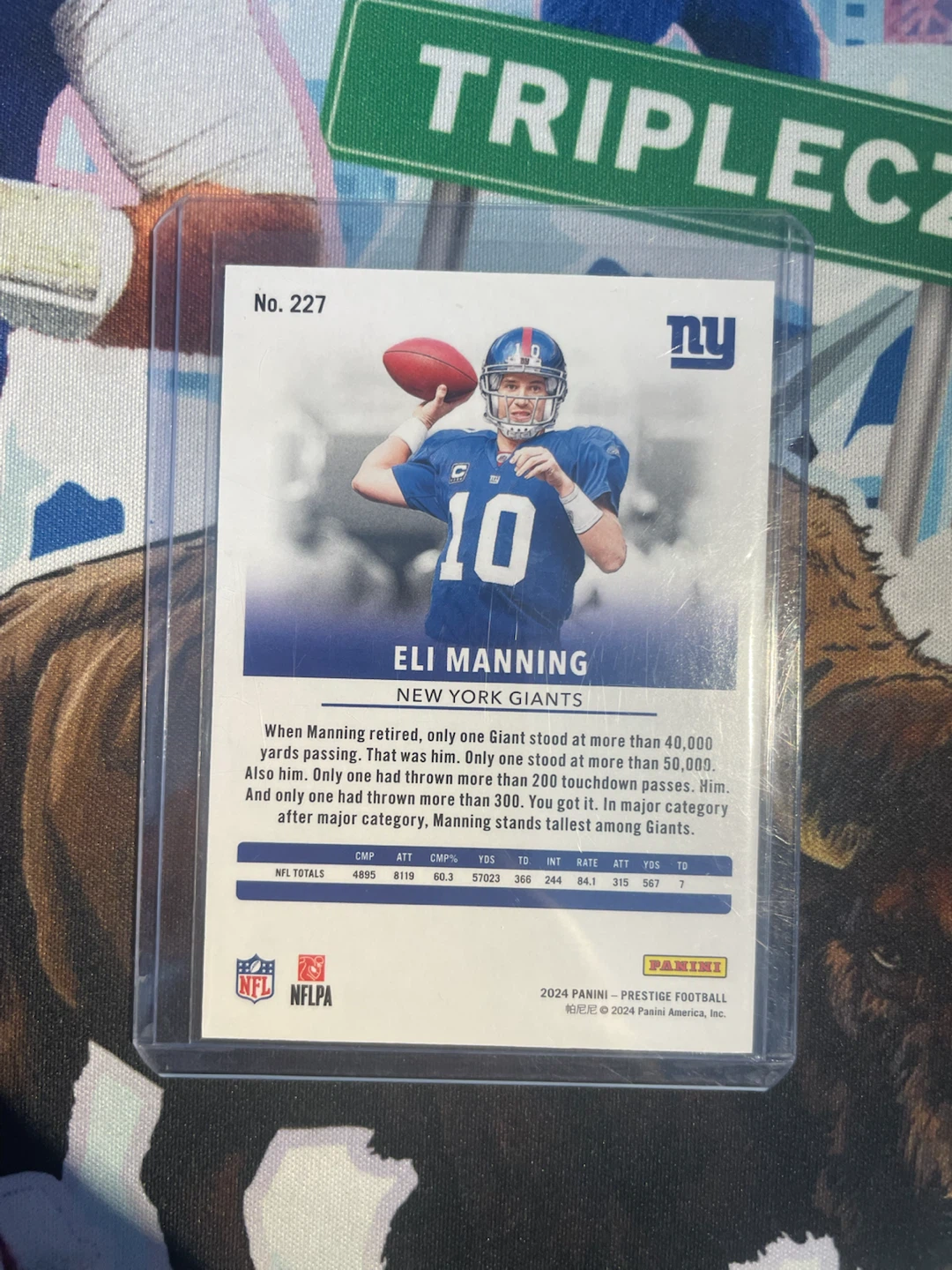 2024 Panini Prestige Eli Manning Football Card /999 - photo 2