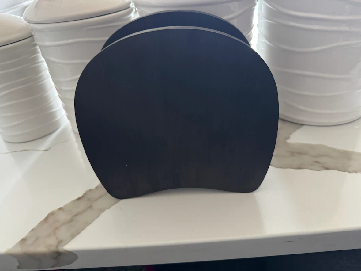 Black Wooden Napkin Holder