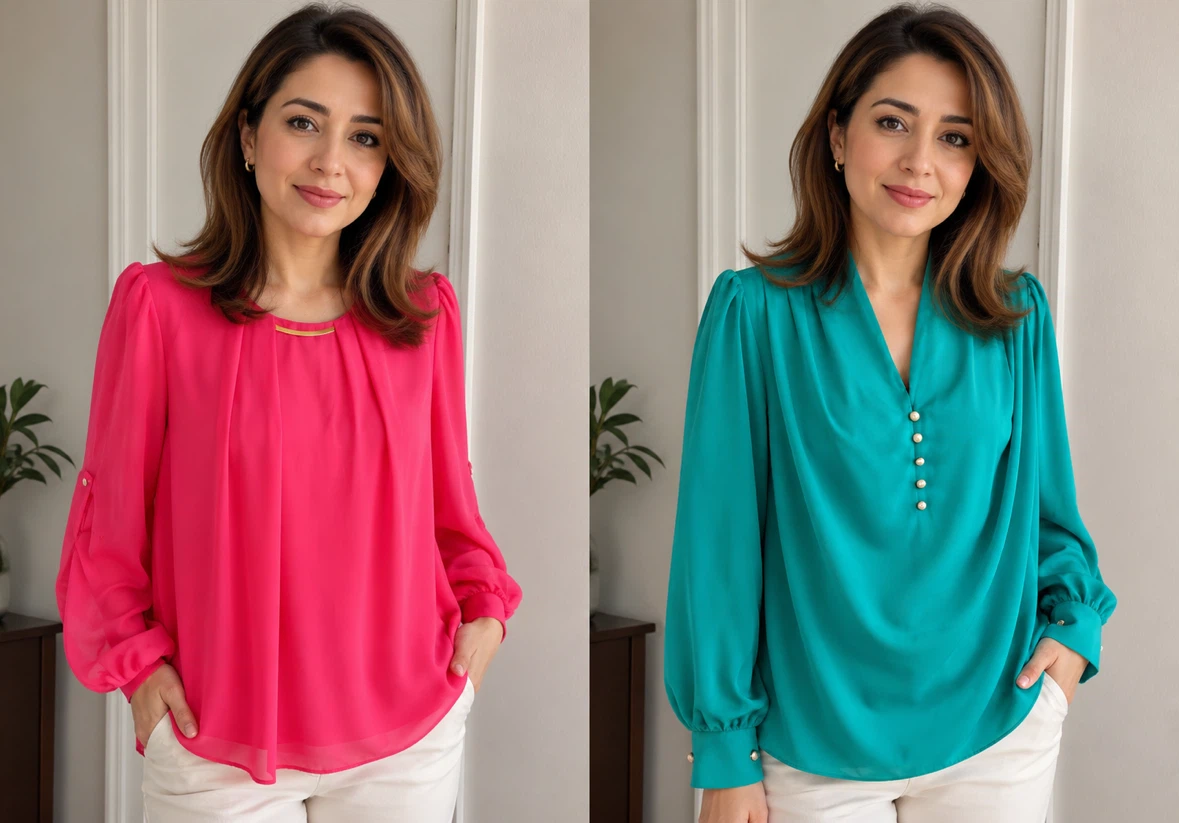 4 Women Blouses with different styles