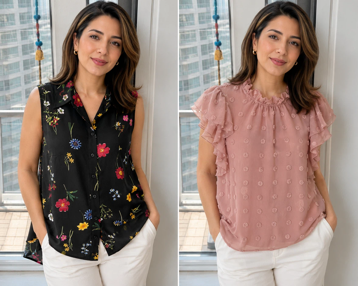 4 Women Blouses with different styles - photo 3