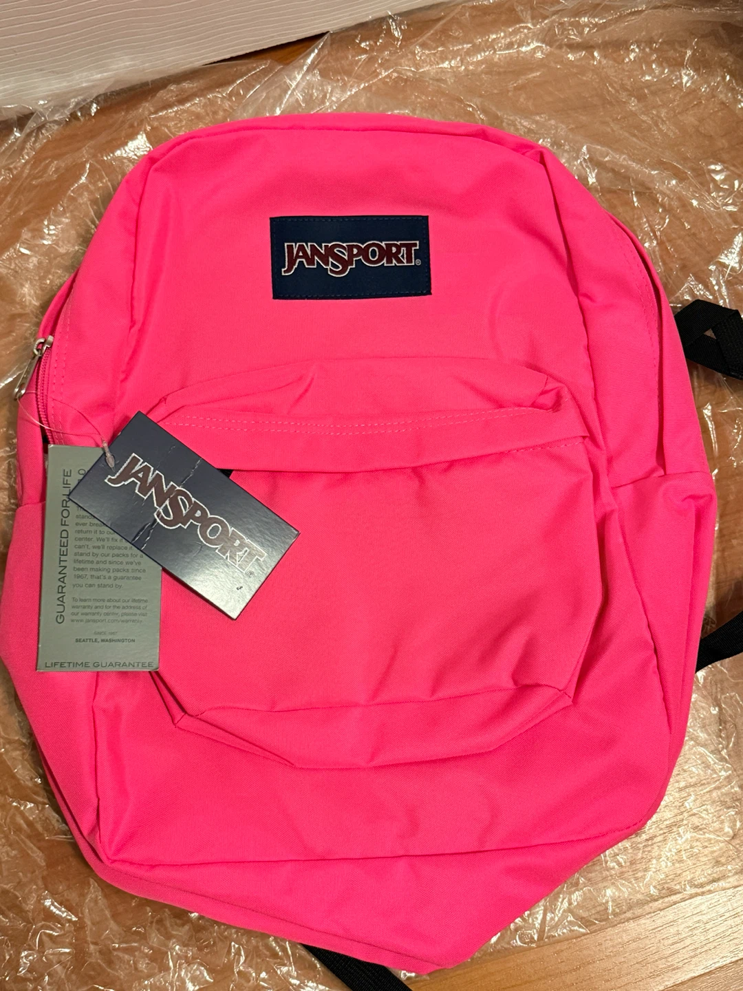 Jansport Superbreak Backpack - Fluorescent Pink