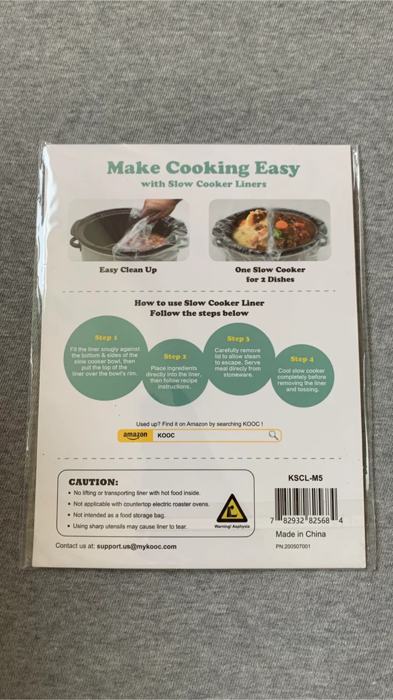 KOOC 4QT Red Slow Cooker + 5 liners - Brand New In Box - photo 5