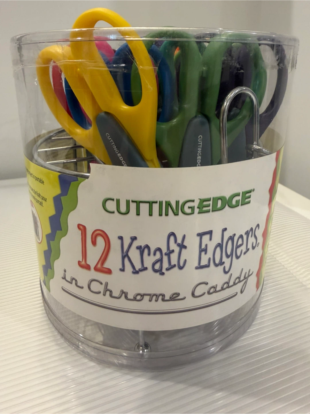 CuttingEdge 12 Piece Kraft Edger Scissor Set with Caddy