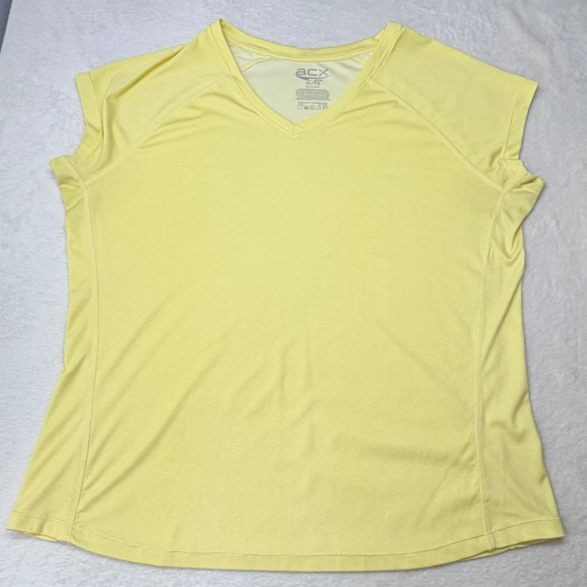 ACX Active Yellow Chevron Geometric Print Athletic T Shirt XL - photo 2