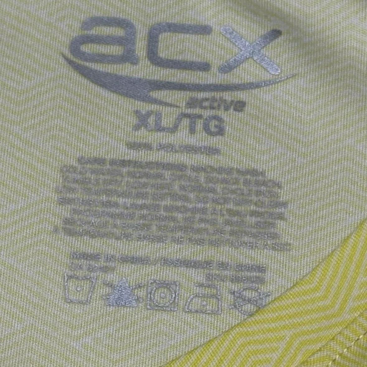 ACX Active Yellow Chevron Geometric Print Athletic T Shirt XL - photo 4