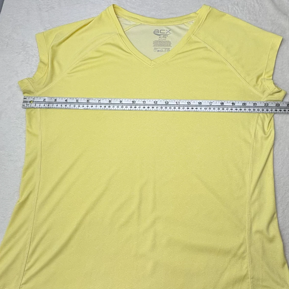 ACX Active Yellow Chevron Geometric Print Athletic T Shirt XL - photo 5