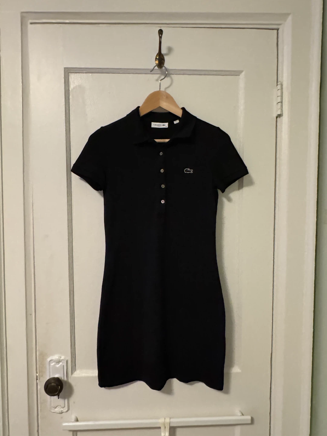 Lacoste Slim Fit Black Polo Dress Size 34