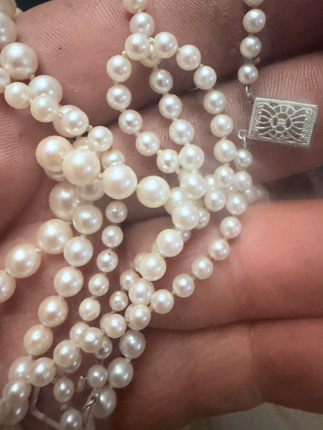 14K Gold Clasp Akoya Pearl Necklace