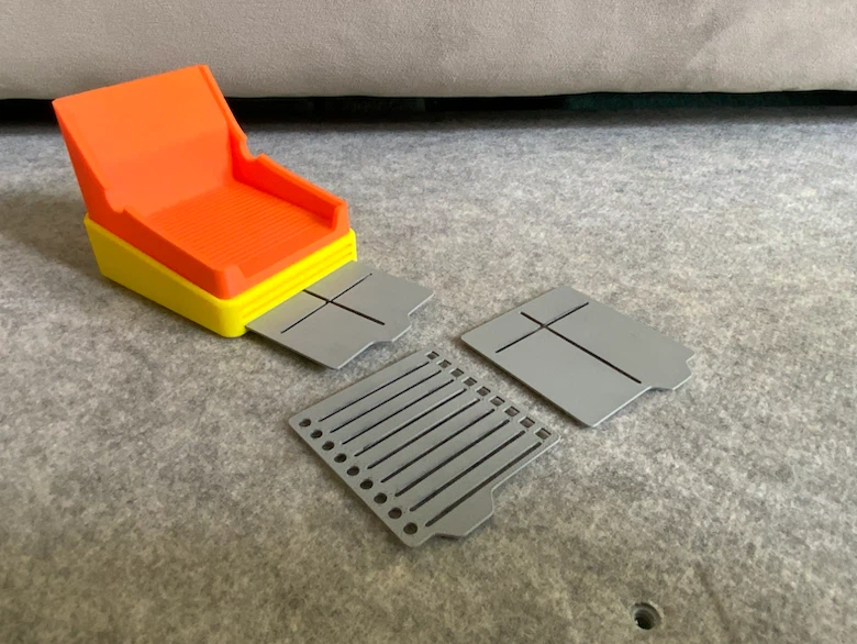 3D Printed Orange and Yellow Card Holder - photo 4
