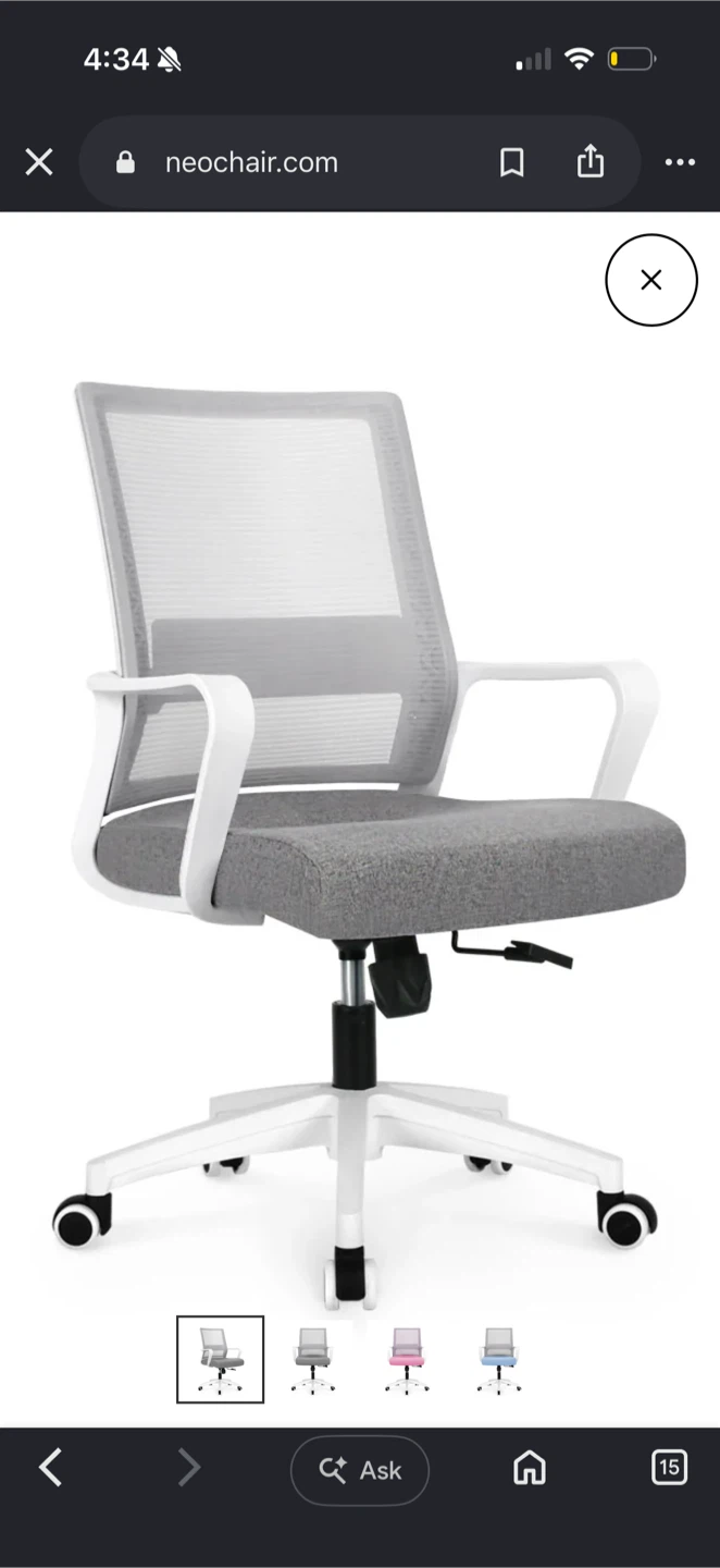 Neochair Office Chair Grey and White