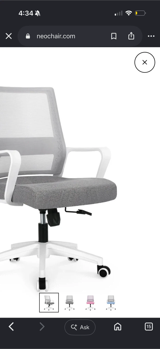 Neochair Office Chair Grey and White - photo 3