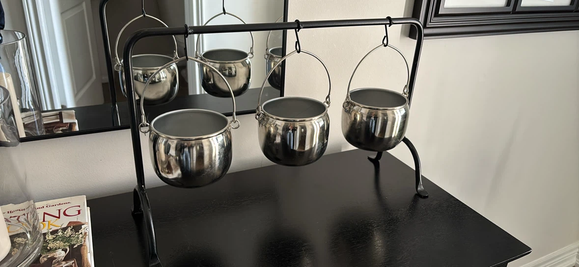 Hanging Metal Cauldron Serving Set - photo 2