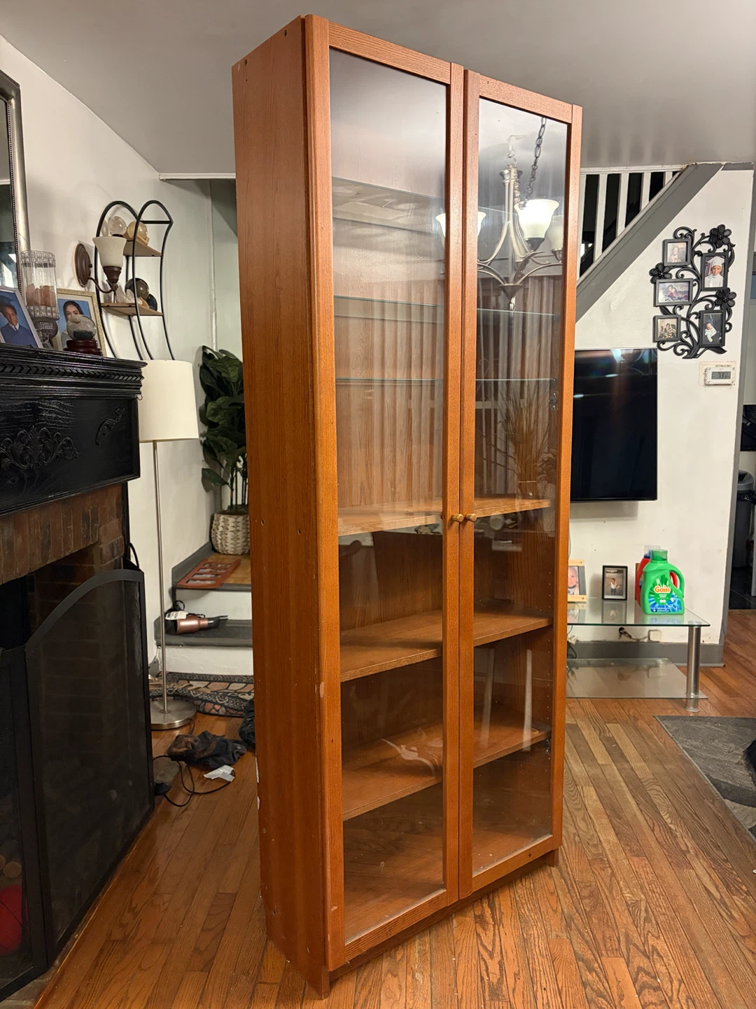 Wooden Display Cabinet with Glass Doors - photo 2