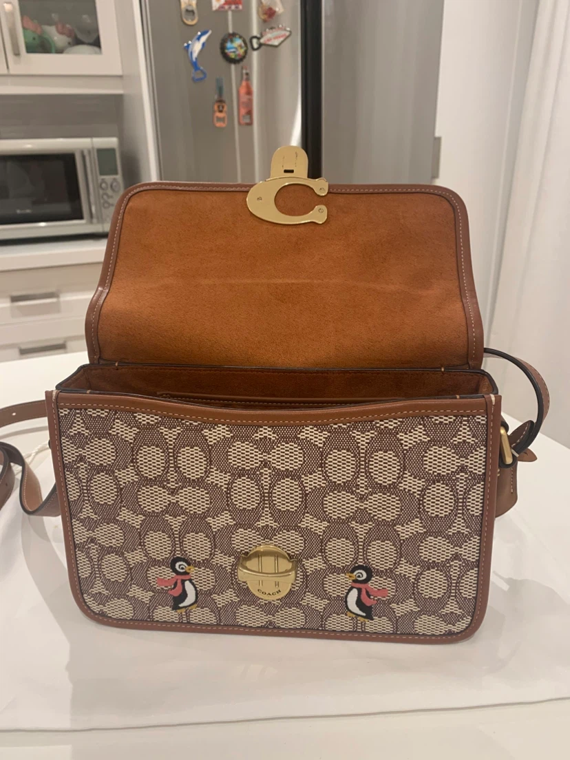 Coach Signature Jacquard Penguin Studio Shoulder Crossbody Bag - photo 5