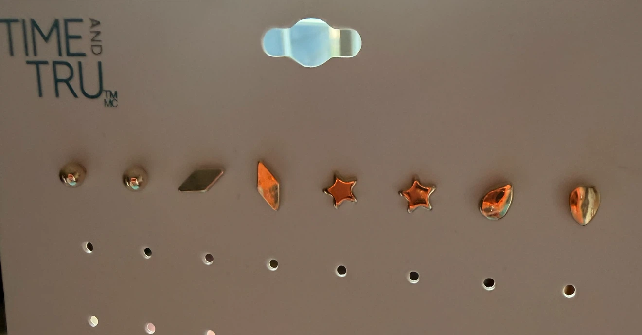 Time and Tru Gold Tone Stud Earring Set