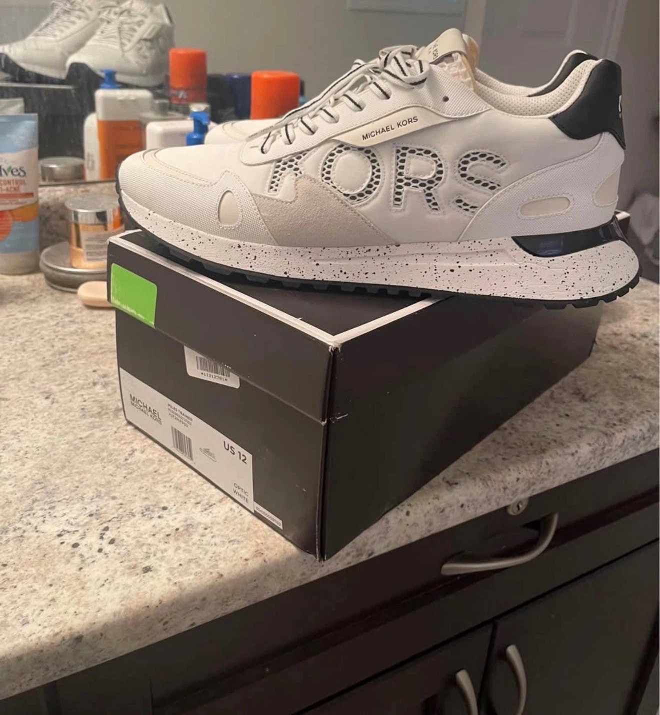 Michael Kors Miles Trainers Optic White US 12