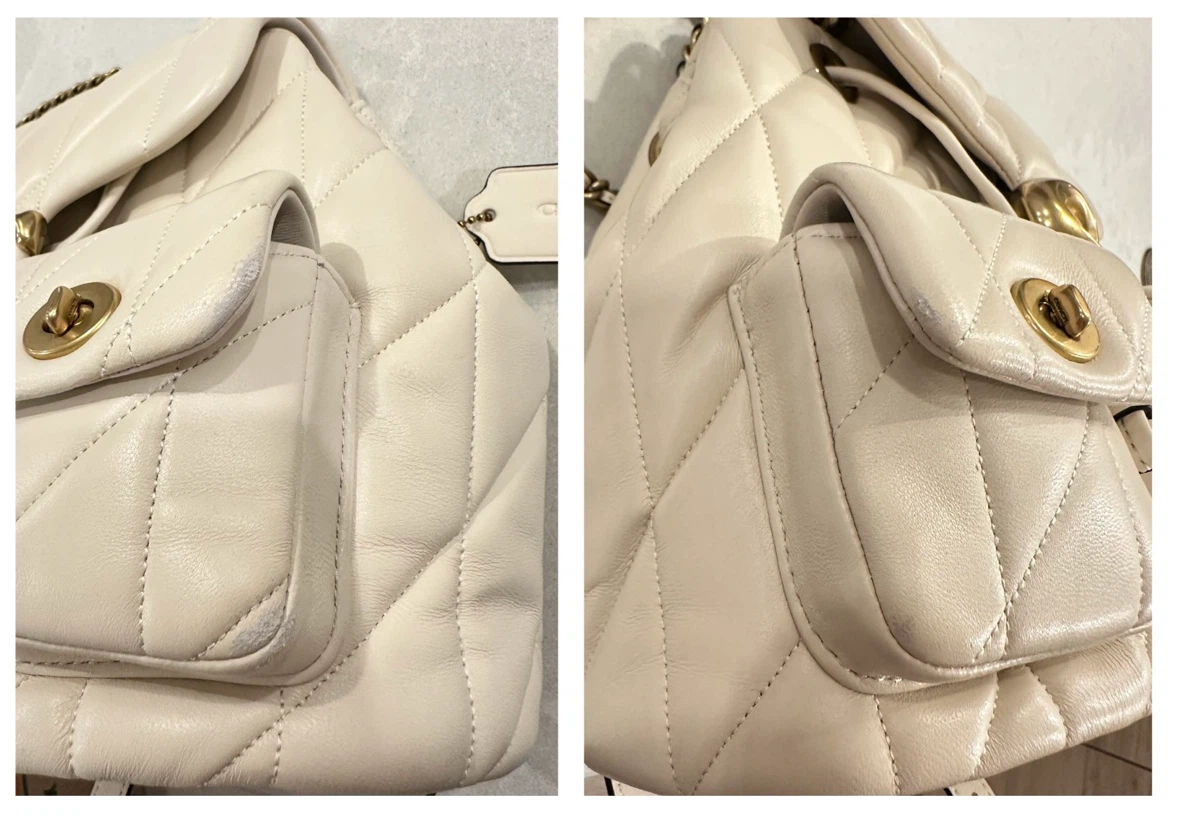 Coach Tabby Backpack With Pillow Quilting – Brass/Chalk - photo 3
